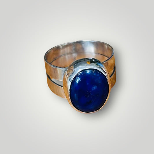 Lapis lazuli sterling silver ring