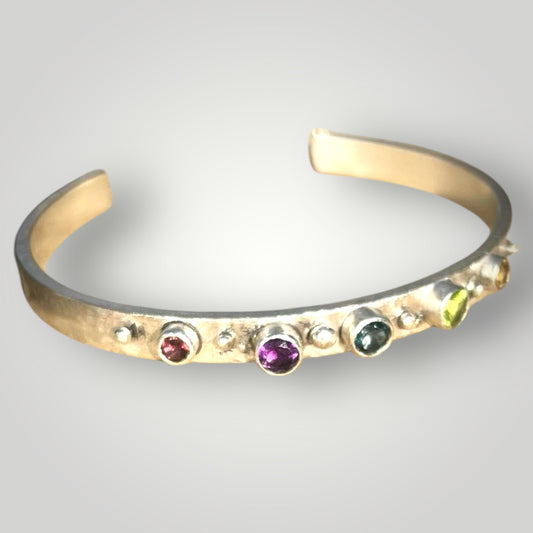 Bangle set with semi precious stones